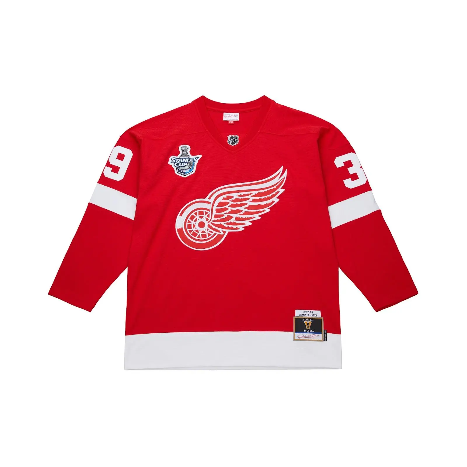 Dominik Hasek Detroit Red Wings 2007-08 Red Power Play Jersey NHL Throwback Hockey Fan Gear Mitchell & Ness