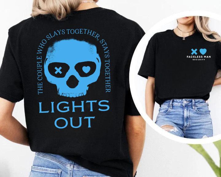 Lights Out Shirt Sweatshirt Hoodie, Navessa Allen Sweatshirt, Blue Skull Navessa Allen Book Sweater, Dark Romance Hoodie, Into Darkness Shirt
