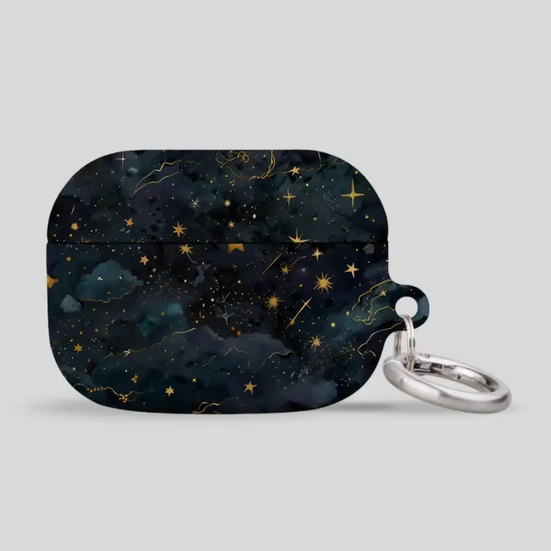 Celestial AirPods Case Cover with Keychain | Aesthetic AirPods Pro 4 3 2 Case 2024 | Cute Trendy AirPods Case for Women Girls | Gift for Her
