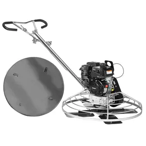 fathersdaygift VEVOR Power Trowel, 38 Walk-Behind Cement Trowel with Float Pan, 6HP Gas-Powered Smooth Concrete Surface Finisher, Heavy Duty Commercial Screed Concrete Cement with Finishing Blade, Orange