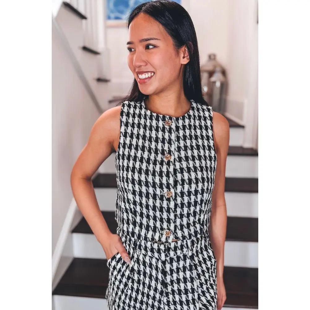 Houndstooth Vest