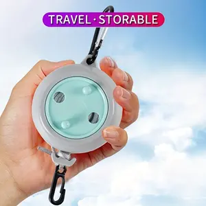 1PC Outdoor Travel Portable Windproof Anti-slip Clothesline for Business Trip Hotel Indoor Retractable Punch-free Invisible Drying Rope