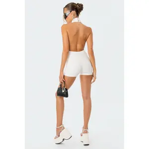 Annie Ribbed Open-Back Jumpsuit Annie Ribbed Open-Back Jumpsuit