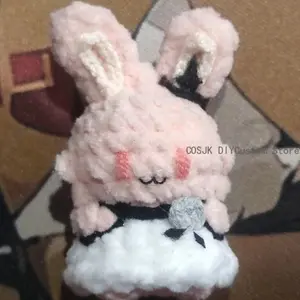 Game Arknights Theresa  Anime Kawaii Rabbit Cosplay Plaything Handmade Mini Doll Crochet Hook Body Pendant Ornament Fans Gift