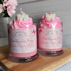 Pink Sugared Berries 100% Soy Dessert Candle