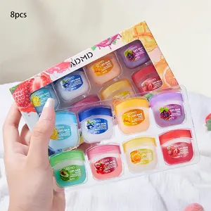 8-Pack Lip Balm Set with Fruit & Flower Scents, Moisturizing Long-Lasting Fruity Lip Gloss and Night Lip Balm, Beeswax Lip Balms Lip Kit, Great for Party Gifts