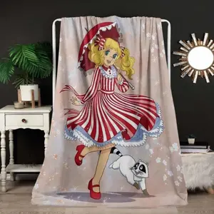 Anime Candy Blanket, All-Season Comfort Wrap for Sofa, Office, Travel - Digital Print Glam Style, Ideal Christmas Birthday Gift for Friends Suitable as a gift sizes 60*80,30*40(baby ),40*50(kids),50*60 It is an excellent gift for children, family and frie