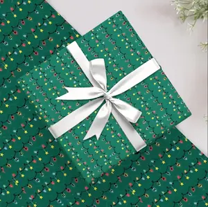 Subtle Christmas Lights Wrapping Paper, Hidden Message Gift Wrap, Holiday Packaging