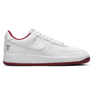 Men's Nike Kobe Air Force 1 Low "Lower Merion" Wht/Team Red (IB0018 101)