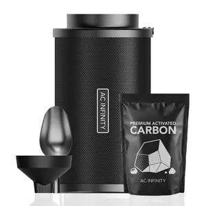 Refillable Carbon Filter Kit 8" with Extra Charcoal Refill Refillable Carbon Filter Kit 8" with Extra Charcoal Refill