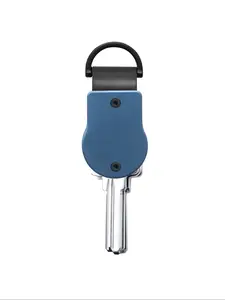 Fashionable Aluminum Key Organizer, Compact & Lightweight & Portable Retractable Keychain, Simple Design Suitable for Men & Women, Durable Key Organizer