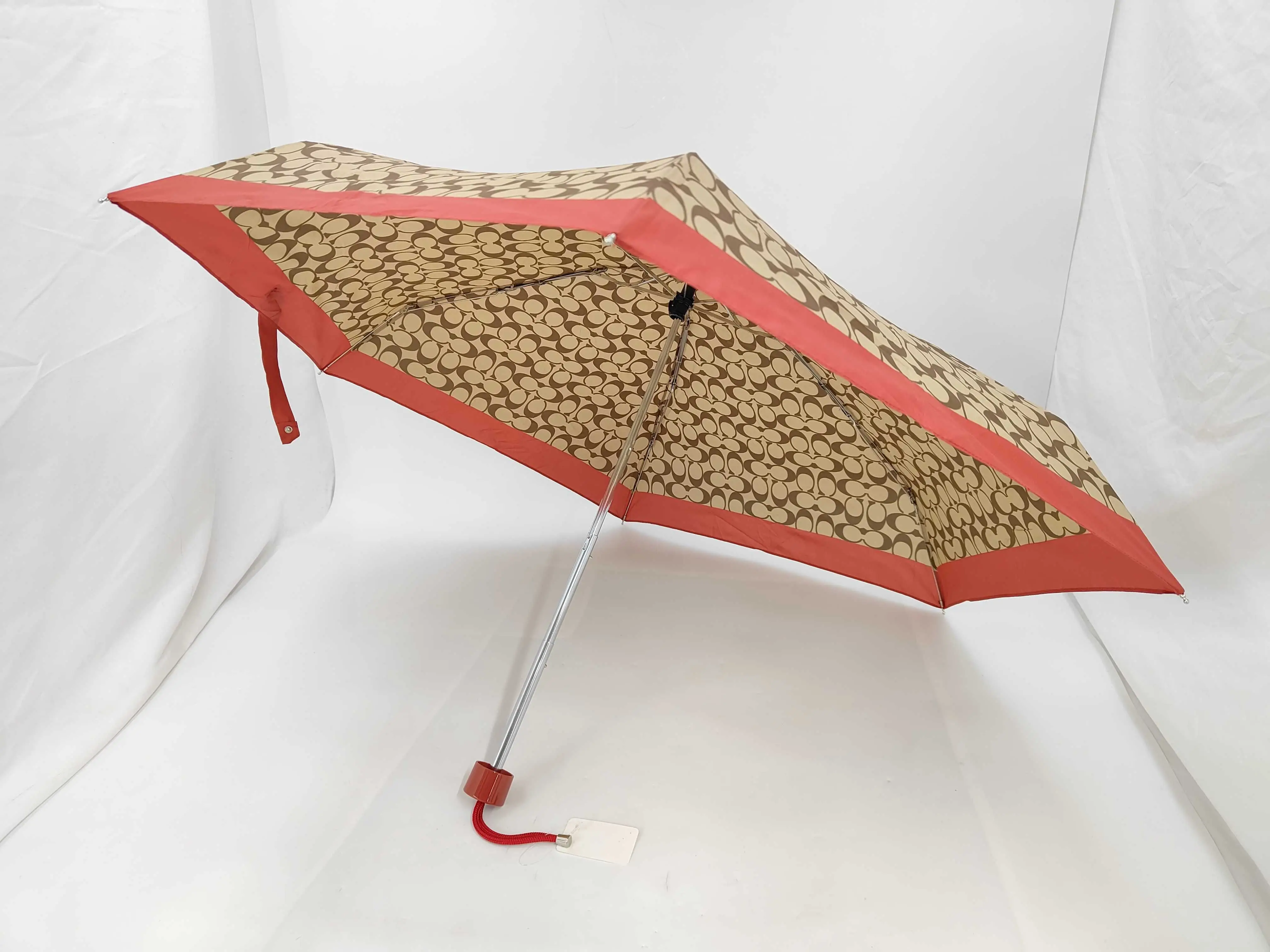 Pre-owned COACH Signature Folding Umbrella #6591 pre owned