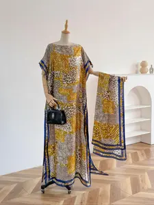 Women's Leopard Print Long Scarf Set, Fashionable Soft Comfortable Shawl for Daily Wear, Casual Versatile Scarf for Women, Leopard Print Printed Scarf