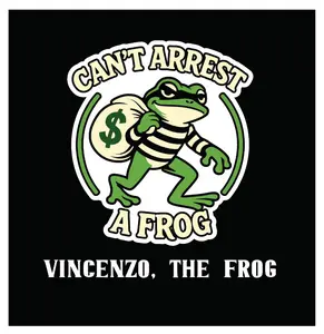 VINCENZO THE FROG 4x4 Laminated Full Color Sticker