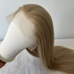 Mixed Blonde Party 13X4 inch Large Area Lace Front Wigs Daily Wear Synthetic Hair Heat Resistant Soft Long Straight