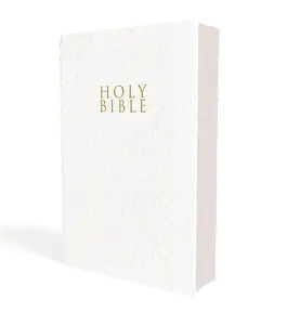 Award Bible – White Leather-Look Cover, Red Letter Edition, Comfort Print, Elegant Christian Gift Bible