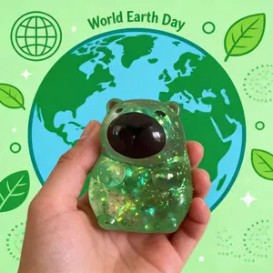 Eco-Vibe Earth Day Desk Pet, Capybara Maltose Squishy, Perfect Stress Relief Gift for 2026, Ideal for Office & Home Decor