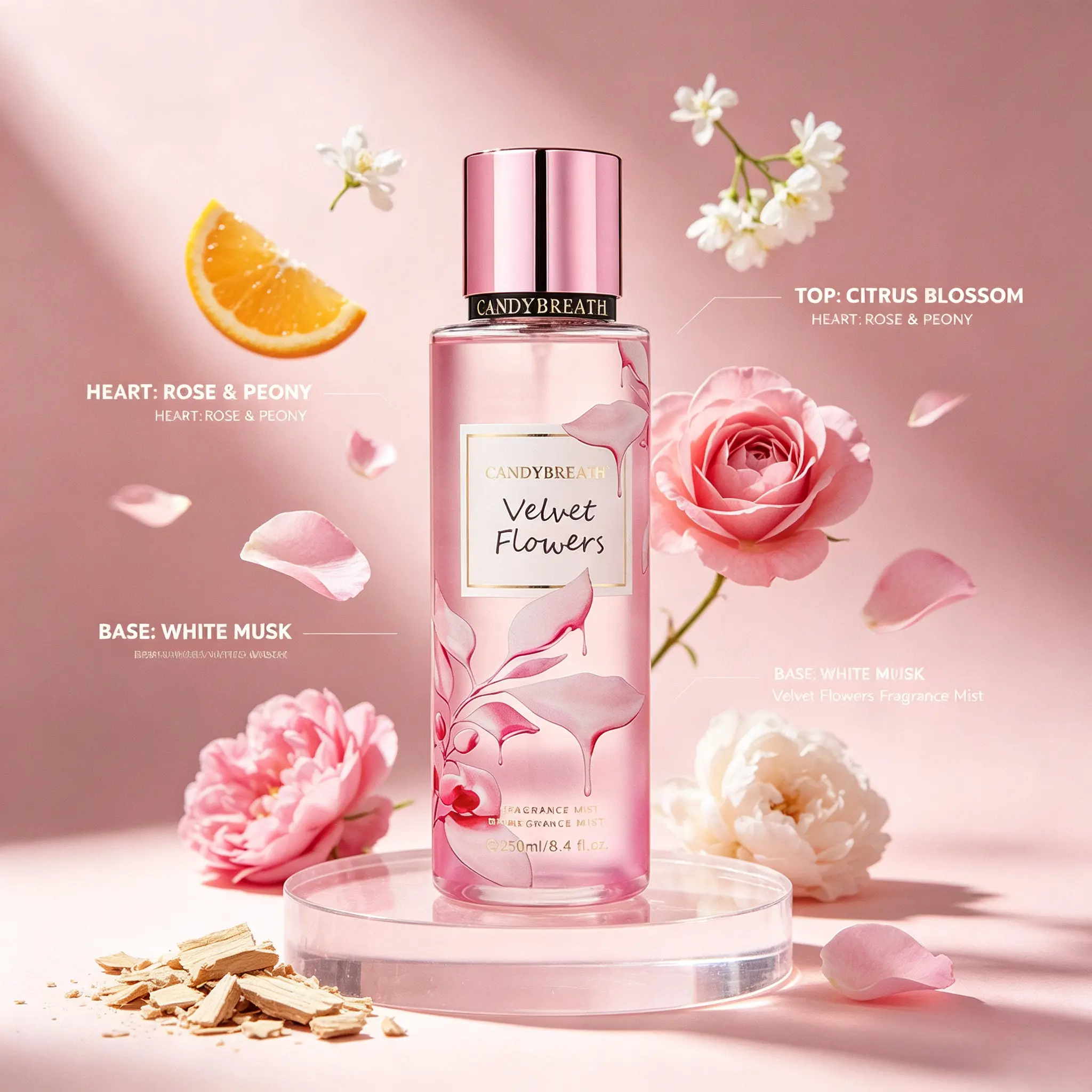 Blueberry Fizz Body Mist - 250ml Regular Edition Alcohol-Free Hydrating Fragrance, Fresh Citrus & Blueberry & Musk Scented Liquid Spray, Long-Lasting Unisex Body & Hair Perfume for Women & Youth, Not Tested On Animals, 24-Month Shelf Life, Single Item