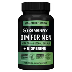 Xemenry - 300mg Diindolylmethane, Dim For Men With CDG + Broccoli Sprout + Bioperine, Support Metabolism & Relieve Fatigue, 120 Capsules Dietary Supplement