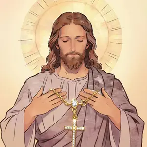 Nymerianoble Faith & Blessing Diamond Cross Necklace 14K Gold Plated Adjustable with Four Leaf Clover Zircon for Birthday Valentine's Day Anniversary Mother's Day Graduation Easter Gifts Gold Flower Pendant Gold Statement Chain womens gifts necklace