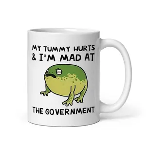Cartoon Frog & Letter Pattern Coffee Mug - Casual Ceramic for Home Office, Ideal for Home Decor & Gifts Drinkware Stylish Washable Reusable Cup Reuse