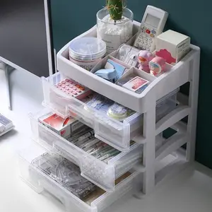 Clear Drawer Makeup Organizer - 4-Layer Large Capacity Cosmetic Storage Box for Skincare, Expandable rectangular storage unit, sleek rectangular design and sturdy storage basket, cosmetic display system allows every lipstick to have a C position