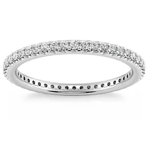 1/3Ct Diamond Eternity Ring Stackable Wedding Band Gold Lab Grown