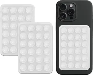 2PCS Silicone Suction Phone Case Mount Non Slip Suction Cup Phone Mount