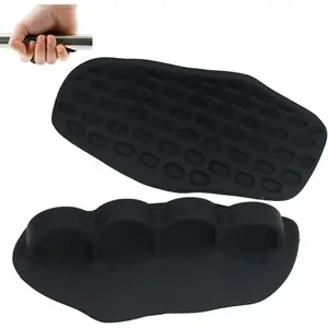 Rubber Fingerless Gym Grips for Women Men: Workout Weight Lifting Gloves, Anti-Slip Hand Palm Protection Wrist Wraps, Exercise Support Accessories