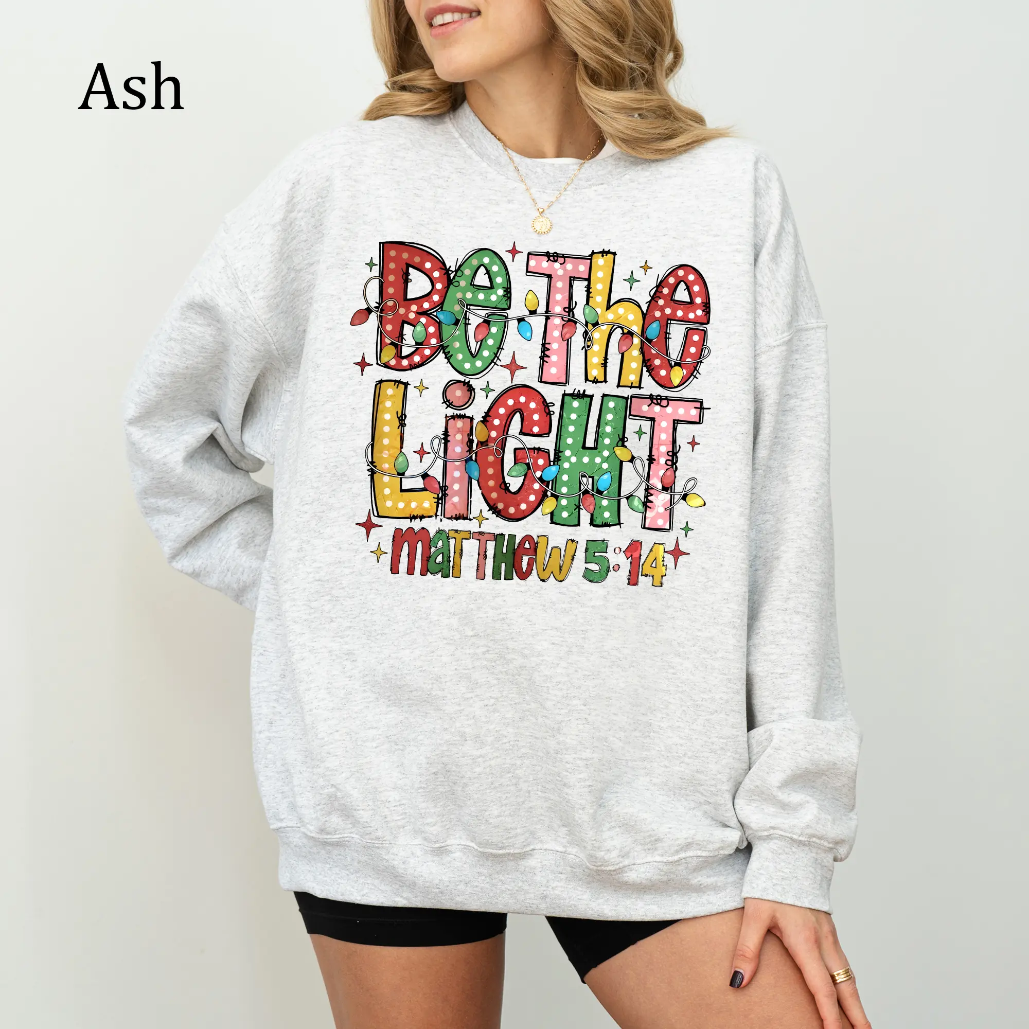 Be The Light Matthew 5:14 Sweater, Bible Verse Christmas Outfits, Christmas Outfits For Christian, Ideal Christmas Present, Women's Gifts, Casual Womenswear, Unisex