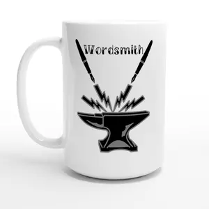 Wordsmith Mug - Perfect for Writers & Authors - Ceramic 15oz Coffee Cup