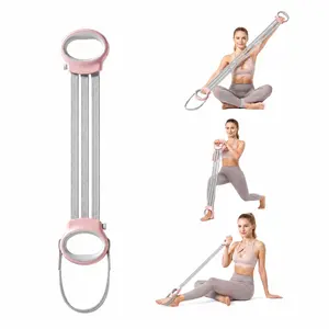 Resistance Silicone Tension Band with foot straps, featuring 3 adjustable resistance levels, ideal for sit-ups at home, gym workouts, and yoga. outdoorfun