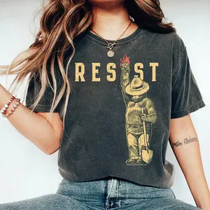 Smokey Bear Resist Shirt, Environmental Activism Tee, Vintage National Park Shirt, Retro Forest Conservation Tee 34
