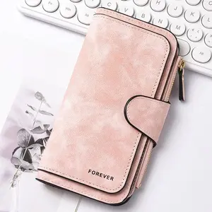 New Fashion Large Capacity Wallet for Women, Long Style, Ladies PU Leather Wallet with Hidden Clasp, Vintage Leather Clutch