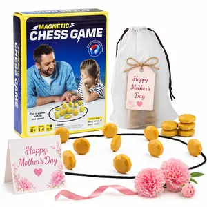 Magnetic Chess Game, Perfect Mother's day gift, 1 Box Chess Board Game, Strategy Board Game, Chess Game for 1-4 Players, Fun Game for Kids & Adults, Family Board Game, Tabletop Chess Board, gifts for her