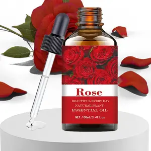 100ml/3.38 fl oz Rose Essential Oil - High Purity and Pure Natural Grade for Nail, Hair, and Light Brown Care, Massage, Diffusers, and Humidifiers, Suitable for Both Men and Women