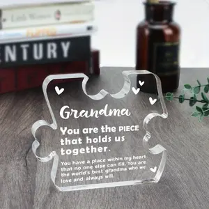 Grandma Gifts for Grandma Birthday Unique from Grandchildren Gifts for Nana, Gigi Gifts for Grandma from Granddaughter Grandson, Mothers Day Gifts for Grandma Acrylic Desk Signs Art Decoration