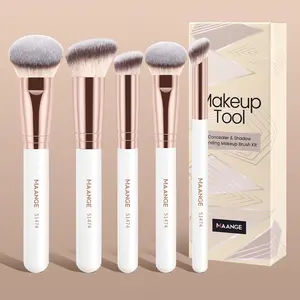 MAANGE 5pcs Professional Makeup Brush Set, Powder Brush Blush Brush Contour Brush Concealer Brush Nose Contour Brush Highlight Brush, Essential Cosmetic Accessory for Beauty Routine, Gift for Women & Girls, Cosmetic Brushes, Brush Makeup Kit