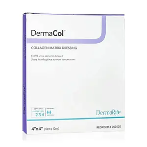 Dermacol 100 Sheet 100% Type 1 Bovine Collagen Wound Dressing, 4" X 4"