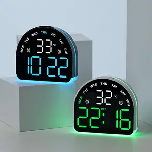 New LED Electronic Clock Multifunctional Alarm Clock, Temperature Display, Two Groups of Alarms, Plug-In and Battery Powered, Bedroom Clock