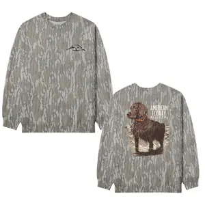Mossy Oak The Boykin AFW Bottomland Camo Sweatshirt, Long Sleeve Outdoor Hunting Pullover Hooded, Duck Deer Waterfowl Hunting Lightweight Outdoor, Gift for Men & Women, Father's Day, Mother's Day,