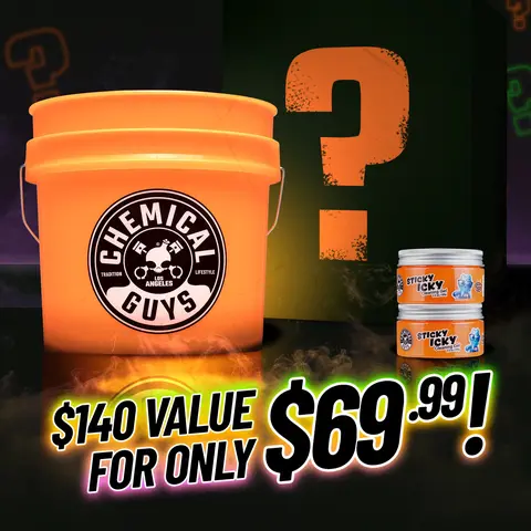Chemical Guys Spooky Glow-in-the-Dark Bucket Mystery Kit - Multifunctional Car Cleaner, Car Wash Kit with Bucket, Detailing Products Accessory