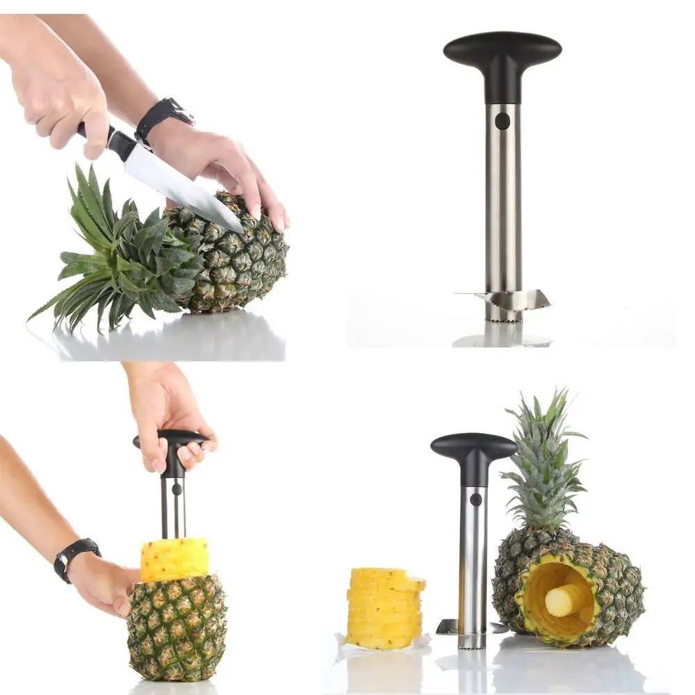 Super Z Outlet Pineapple Corer and Slicer Cutter Stainless Steel Tool for Easy Fruit Removal