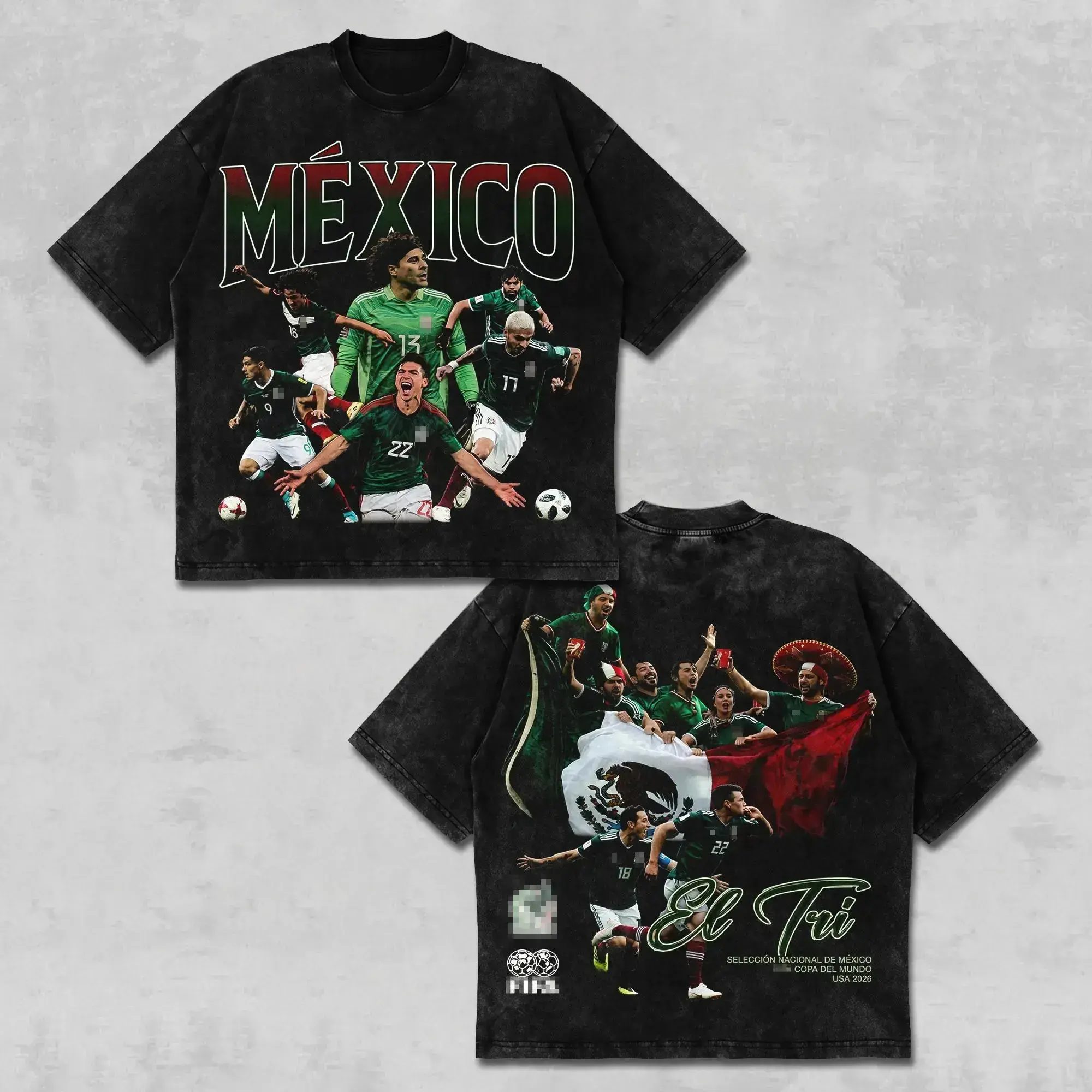 [FREE SHIP] Comfort Colors Mexico Vintage Graphic Tee, USA 2026 Soccer Acid Oversized T-Shirt, Ochoa Lozano Chucky Jimenez Alvarez Gimenez