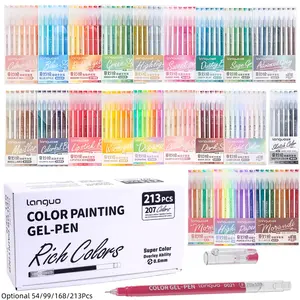 54/99/168/213 Pcs Gel Pens, 0.6 mm Fine Tip Gel Pens for Coloring,Portable Case gel pens Colored for Journaling, Coloring, Painting, Drawing & DIY Crafts,Stackable colors,Smooth,Water-Based