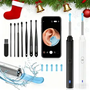 1pc Intelligent visual ear scoop,Ear Wax Removal, Ear Cleaner with Camera and Light, Ear Wax Removal Kit with 8 Pcs Ear Set, Ear Camera for Phone & Tablet, Ear Cleaning Kit, Ear Wax Remover, Earwax Removal Tool