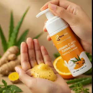 Byenblan Vitamin C Turmeric Foaming Facial Cleanser  with Cleansing, Moisturizing, Hydrating & Skin Repair Benefits, 3.38 FL oz