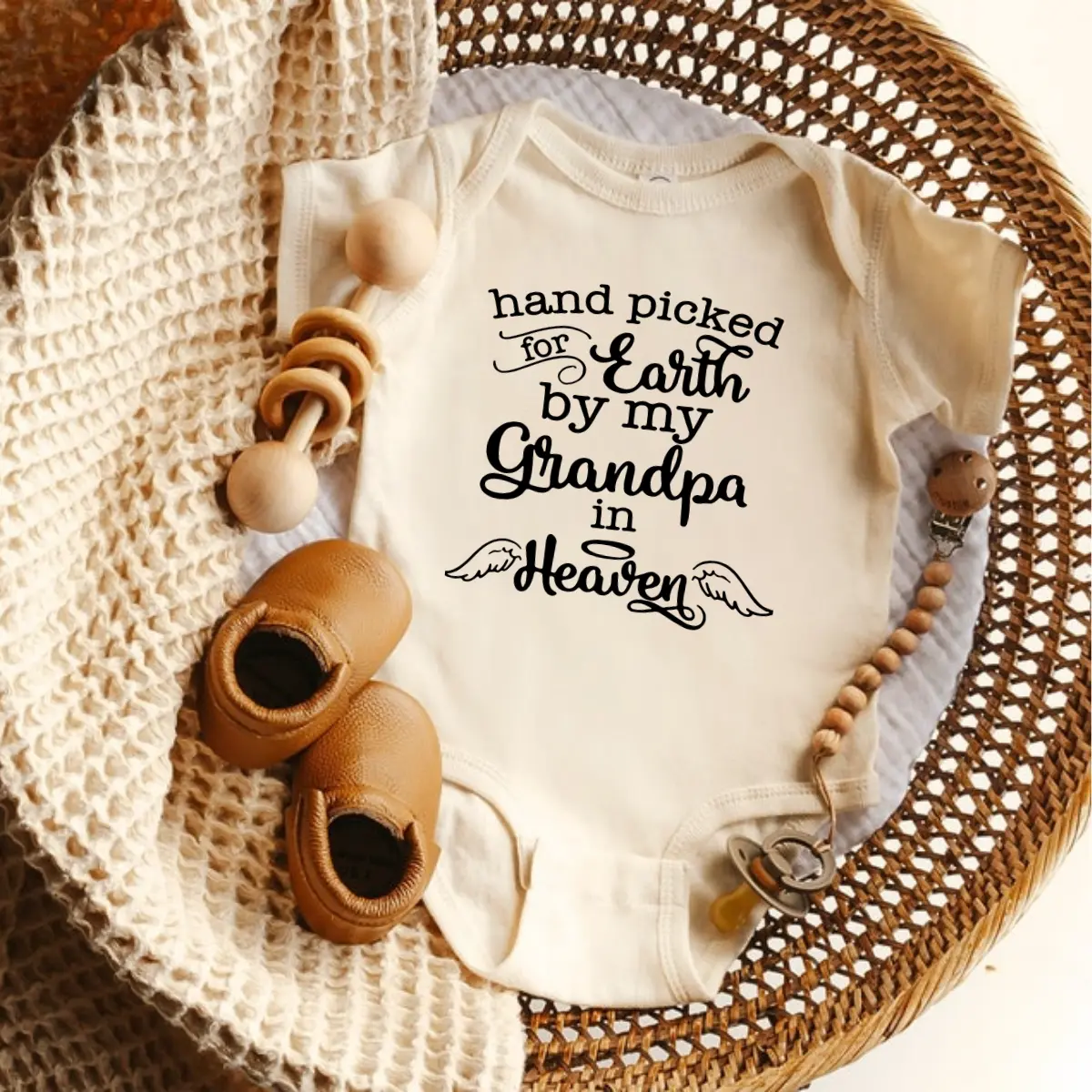 HANDPICKED By My Grandpa In Heaven Pregnancy Announcement Baby Announcement Gender Reveal Social
