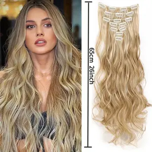 HOT SELL! 7Pcs Wavy Hair Extensions for Women | Thick Volume Boost | 20/24/26 Inch Curly Hair Pieces