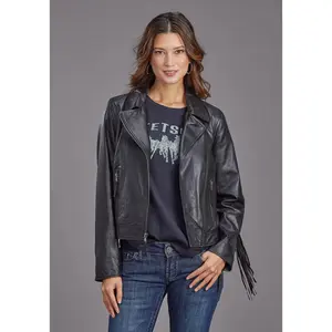 Women's Stetson Leather Western Jacket w/ Fringe